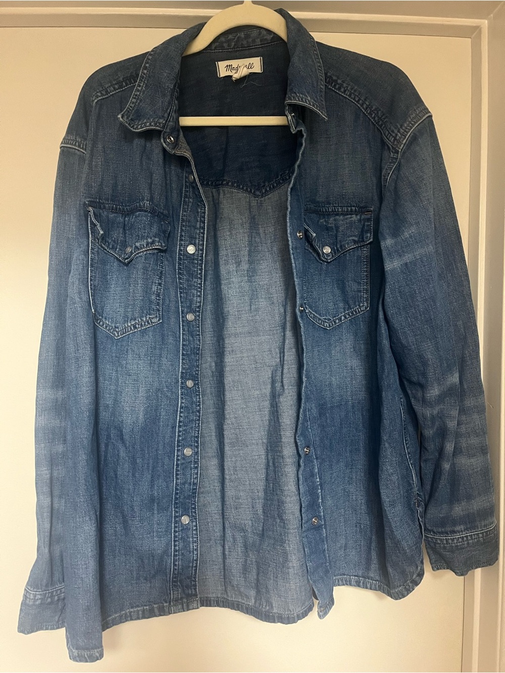 Madewell Blue Denim Shirt with Collar